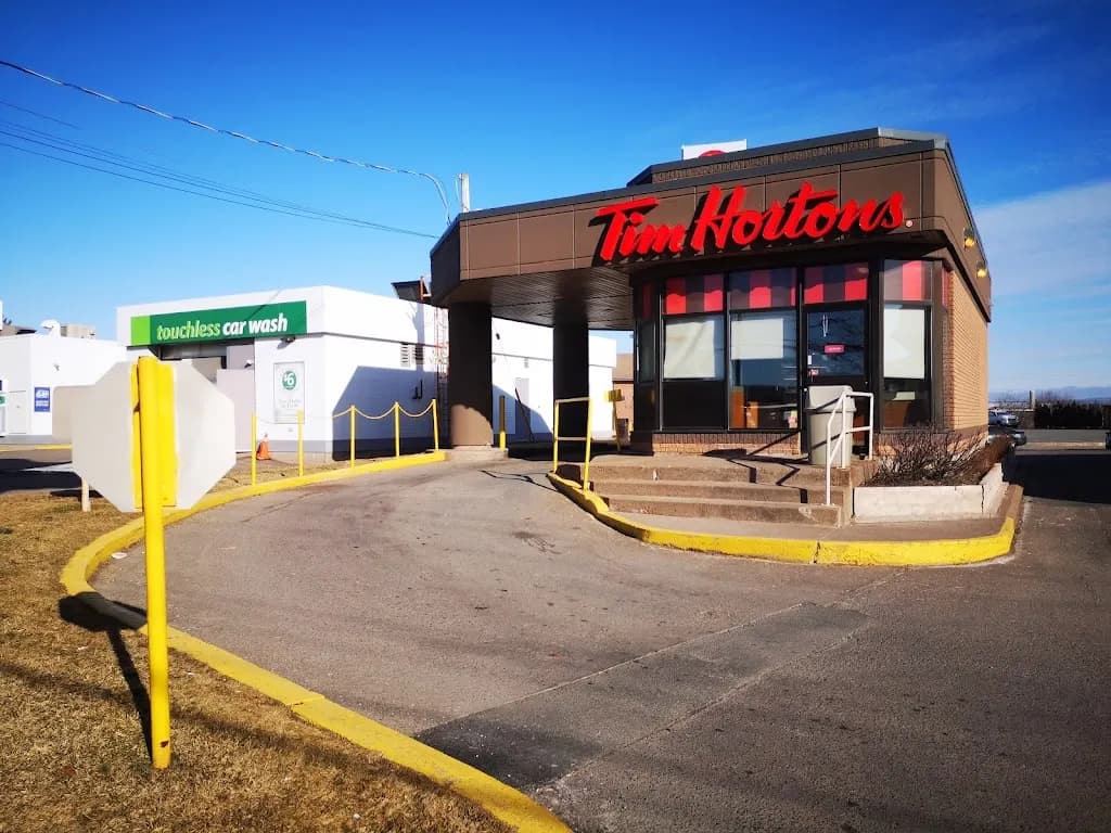 Tim Hortons storefront and interior at 51 Robie St, Truro, NS
