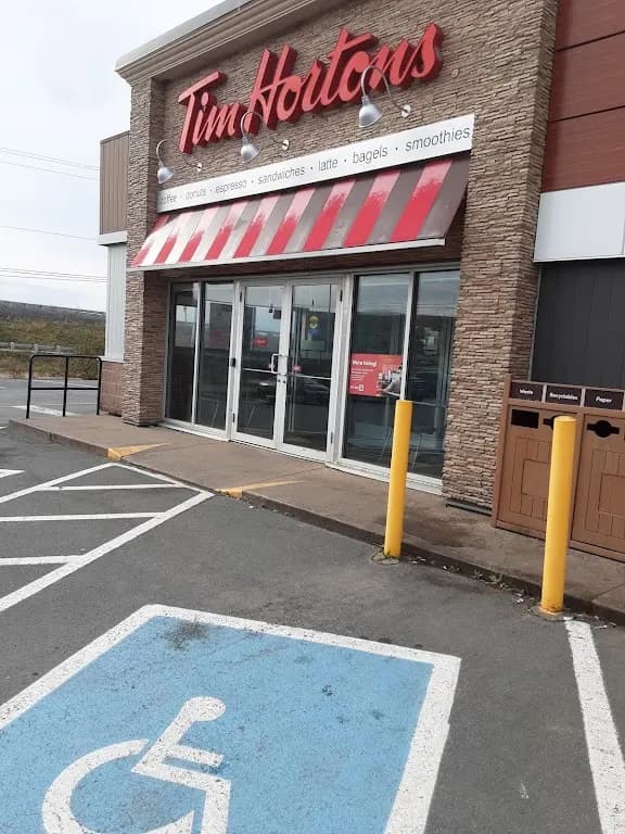 Tim Hortons storefront and interior at 317 Wentworth Rd, Windsor, NS