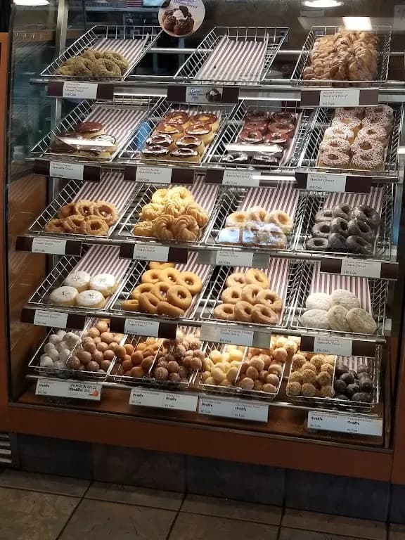 Tim Hortons storefront and interior at 80 Bayfield St, Barrie, ON