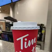 Tim Hortons storefront and interior at 70 Biscayne Cr, Brampton, ON