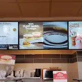 Tim Hortons storefront and interior at 515 Steeles Ave West, Brampton, ON