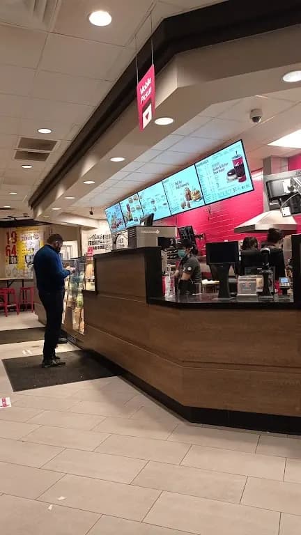 Tim Hortons storefront and interior at 11890 Hurontario, Brampton, ON