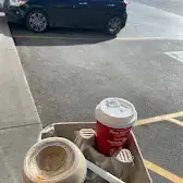 Tim Hortons storefront and interior at 6720 Hwy. 35, Coboconk, ON