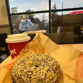 Tim Hortons storefront and interior at 526 James St, Delhi, ON