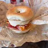 Tim Hortons storefront and interior at 38 York Rd, Dundas, ON
