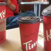 Tim Hortons storefront and interior at 853 The Queensway, Etobicoke, ON