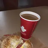 Tim Hortons storefront and interior at 3071 Bloor St West, Etobicoke, ON