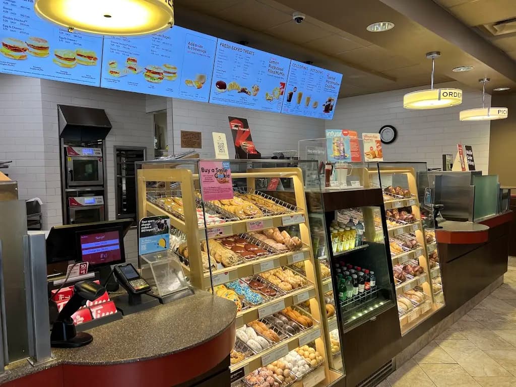 Tim Hortons storefront and interior at 380 Eramosa Rd, Guelph, ON