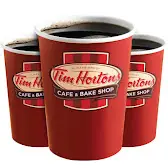 Tim Hortons storefront and interior at 1280 Main St W, Hamilton, ON