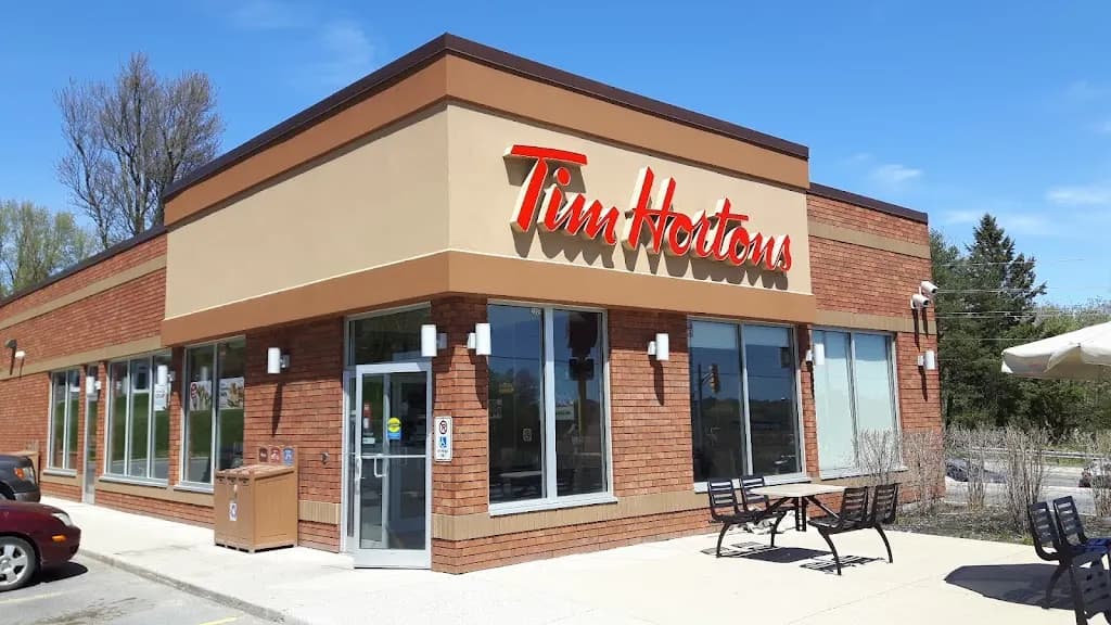 Tim Hortons storefront and interior at 2260 Princess St, Kingston, ON