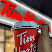 Tim Hortons storefront and interior at 1475 Victoria St N, Kitchener, ON