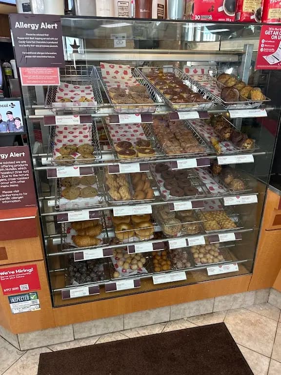 Tim Hortons storefront and interior at 2 County Rd 46, Maidstone, ON
