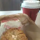 Tim Hortons storefront and interior at 325 Central Parkway West, Mississauga, ON