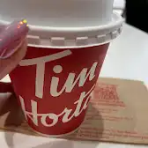 Tim Hortons storefront and interior at 394 City Centre Drive, Mississauga, ON