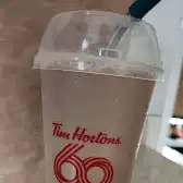 Tim Hortons storefront and interior at 14 Community Rd, Napanee, ON