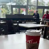 Tim Hortons storefront and interior at 6380 Fallsview Blvd, Niagara Falls, ON