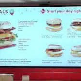 Tim Hortons storefront and interior at 515 Drewry Ave, North York, ON