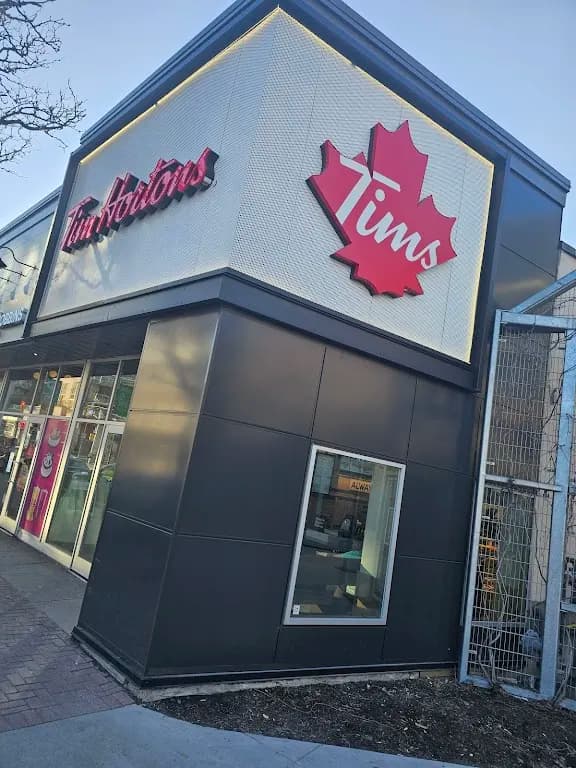 Tim Hortons storefront and interior at 393 - Richmond Rd, Ottawa, ON