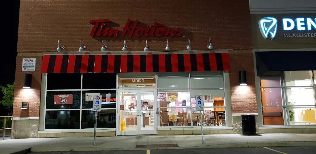 Tim Hortons storefront and interior at 2016 Ogilvie Rd, Ottawa, ON