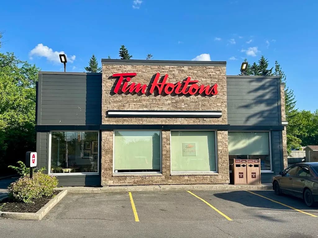 Tim Hortons storefront and interior at 2970 Carling Ave, Ottawa, ON