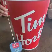 Tim Hortons storefront and interior at 91 Guildwood Pky, Scarborough, ON