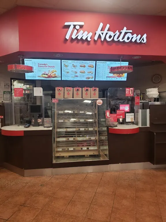 Tim Hortons storefront and interior at 1149 Morningside Ave, Scarborough, ON