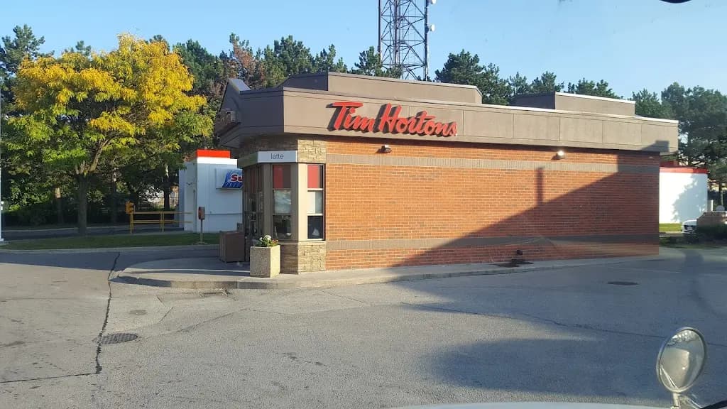 Tim Hortons storefront and interior at 1896 Eglinton Ave East, Scarborough, ON