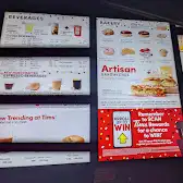 Tim Hortons storefront and interior at 2044 Lawrence Ave East, Scarborough, ON
