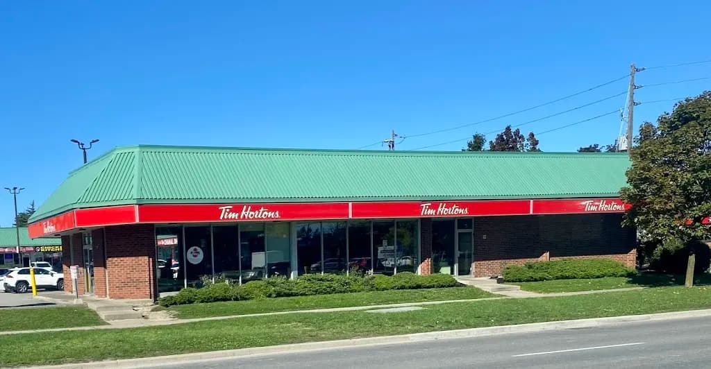 Tim Hortons storefront and interior at 4820 Sheppard Ave East Unit 27, Scarborough, ON