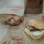 Tim Hortons storefront and interior at 7337 Kingston Rd, Scarborough, ON