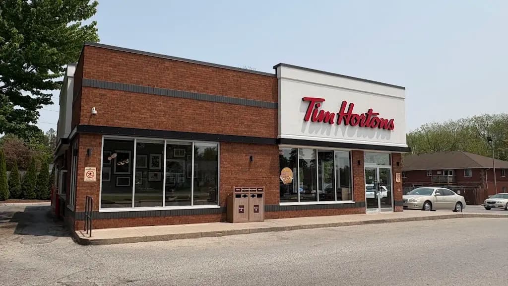 Tim Hortons storefront and interior at 54 Goderich St W, Seaforth, ON