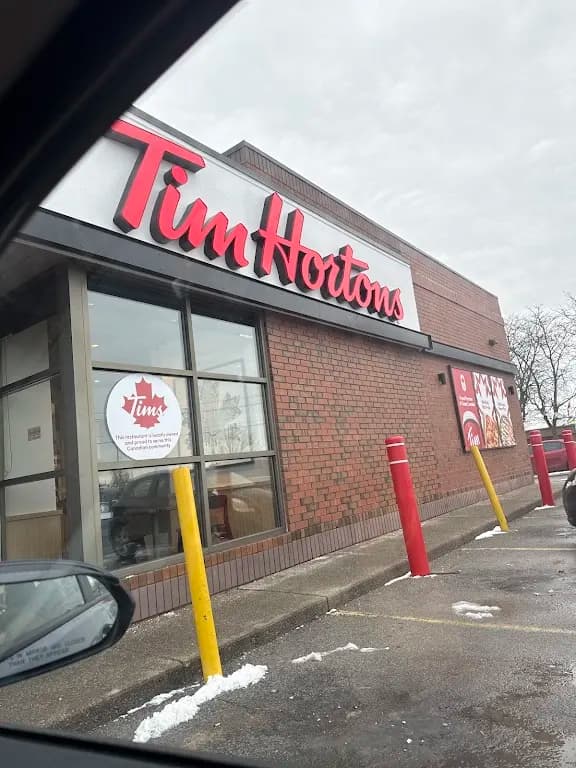 Tim Hortons storefront and interior at 579 Carlton, St Catharines, ON
