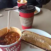 Tim Hortons storefront and interior at 20954 Dalton Rd, Sutton, ON