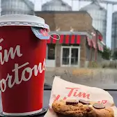 Tim Hortons storefront and interior at 32 Longwoods Road, Thamesville, ON