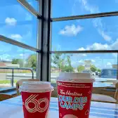 Tim Hortons storefront and interior at 110 Waterloo St N, Thunder Bay, ON