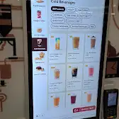Tim Hortons storefront and interior at 65 Front Street - Via Concourse, Toronto, ON