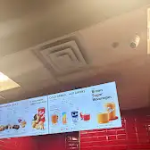 Tim Hortons storefront and interior at 175 Dundas St. E, Toronto, ON