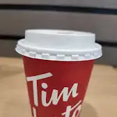 Tim Hortons storefront and interior at 175 Dundas St. E, Toronto, ON