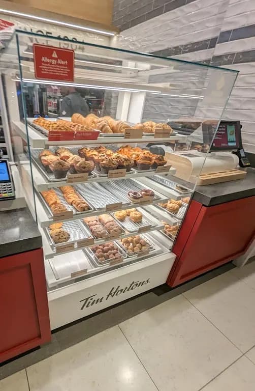 Tim Hortons storefront and interior at 333 Bay Street (path), Toronto, ON