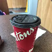 Tim Hortons storefront and interior at 335 Parliament St, Toronto, ON