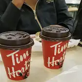 Tim Hortons storefront and interior at 555 University Ave - No Public Access, Toronto, ON