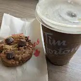 Tim Hortons storefront and interior at 607 Eglinton Ave East, Toronto, ON