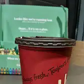 Tim Hortons storefront and interior at 720 King St West, Toronto, ON
