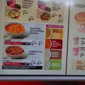 Tim Hortons storefront and interior at 743 Pape Ave, Toronto, ON