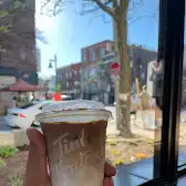Tim Hortons storefront and interior at 1251 Bloor St W, Toronto, ON