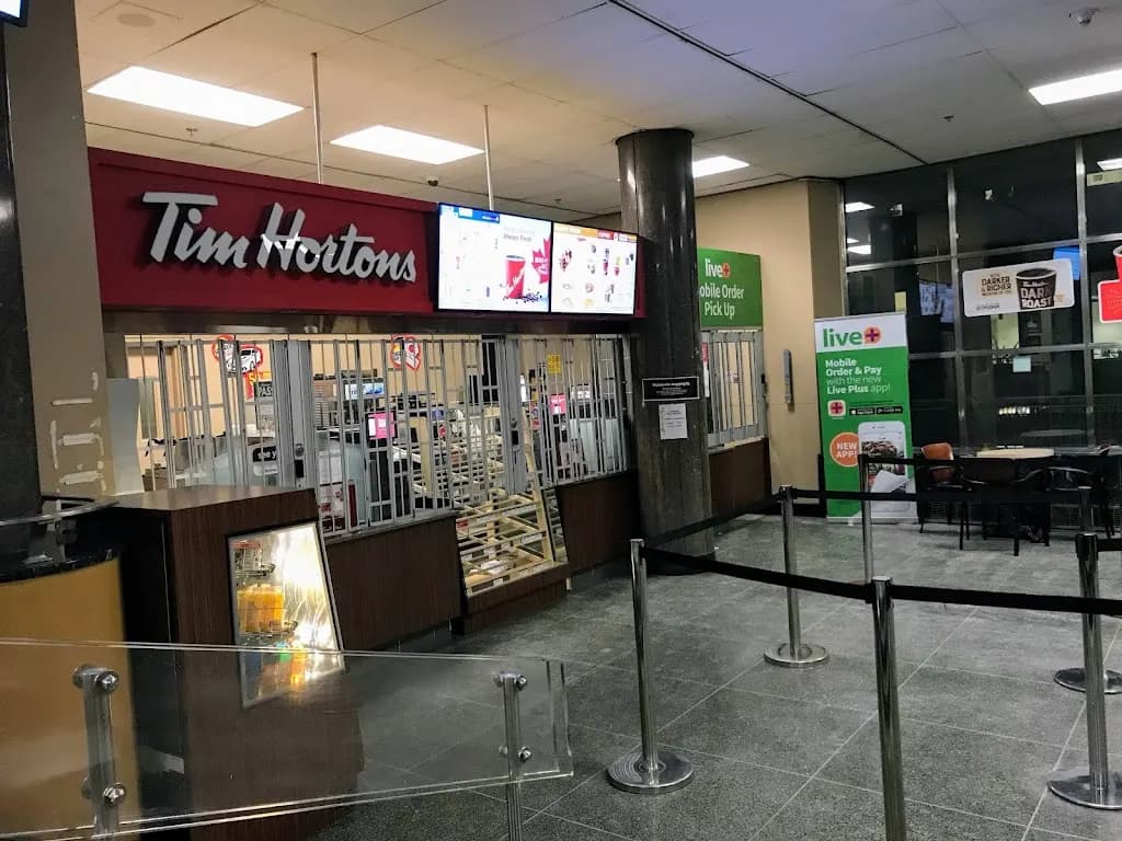 Tim Hortons storefront and interior at H-wing - Sunnybrook Hospital, Toronto, ON