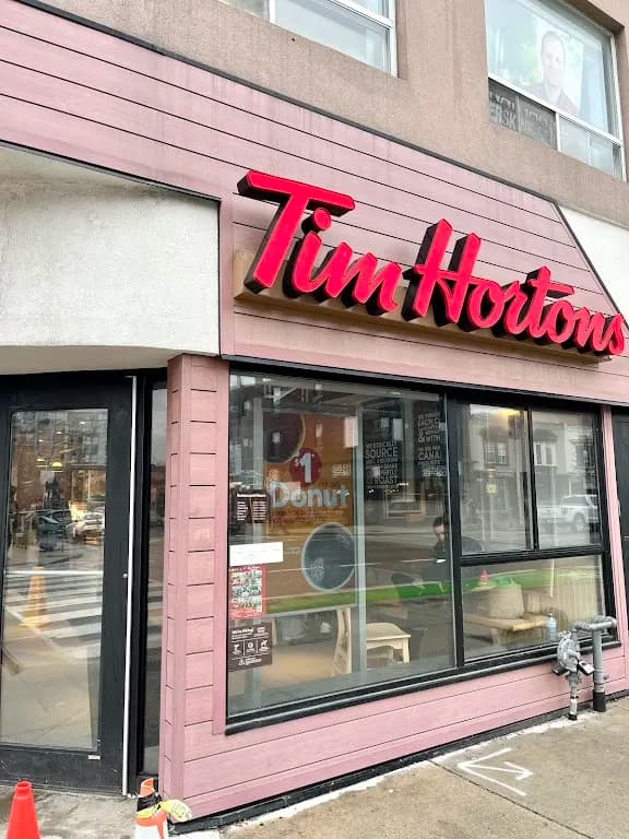 Tim Hortons storefront and interior at 2152 Danforth Avenue, Toronto, Toronto, ON