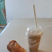 Tim Hortons storefront and interior at 3288 Keele Street, Toronto, ON