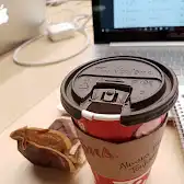 Tim Hortons storefront and interior at 200 University Ave W, Waterloo, ON