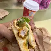 Tim Hortons storefront and interior at 550 King St North, Waterloo, ON